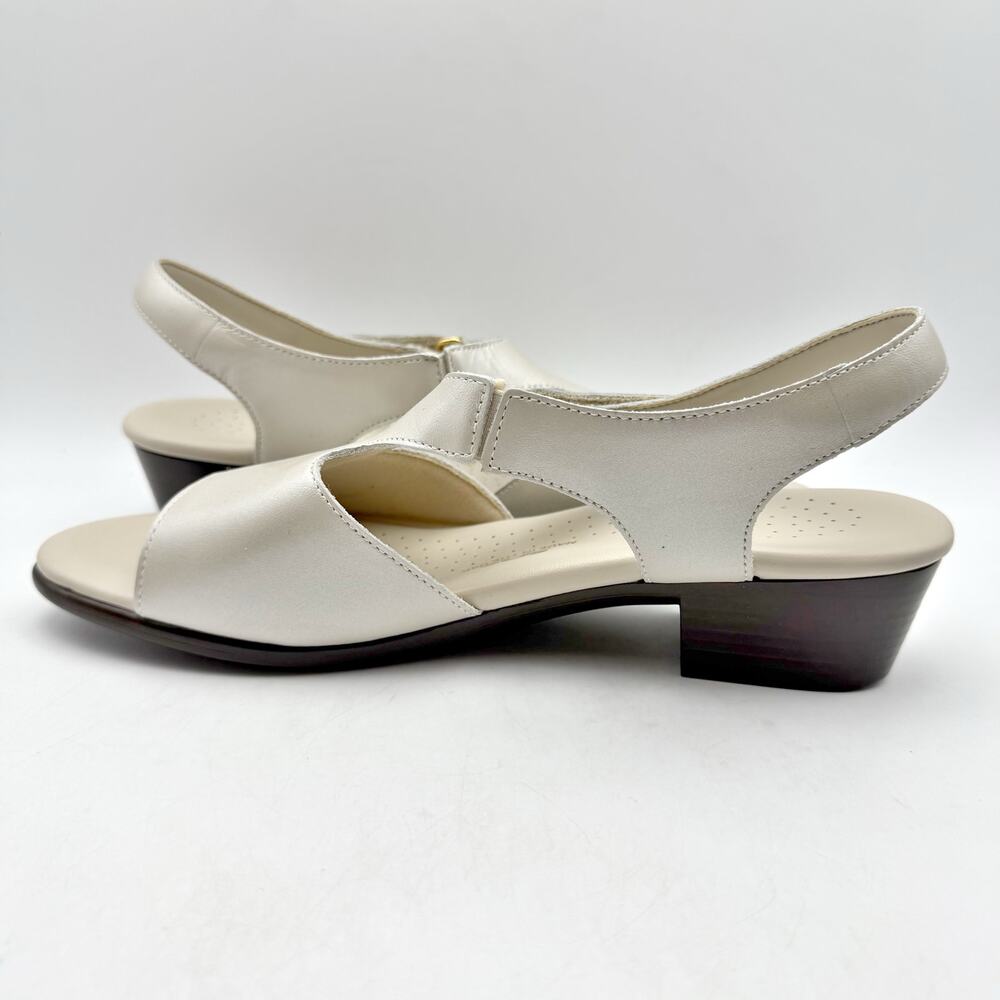 SAS Womens Suntimer Heeled Sandal US 11 Narrow Cream Leather NIB - Picture 8 of 13